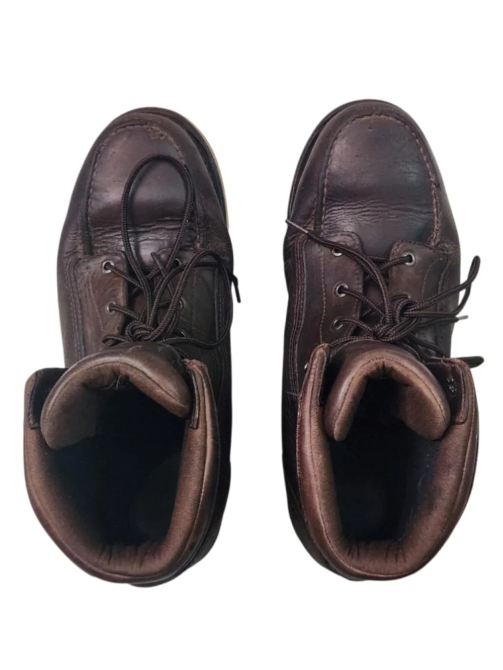 Red Wing Shoes Brown Leather Work Boots with Tan Sole